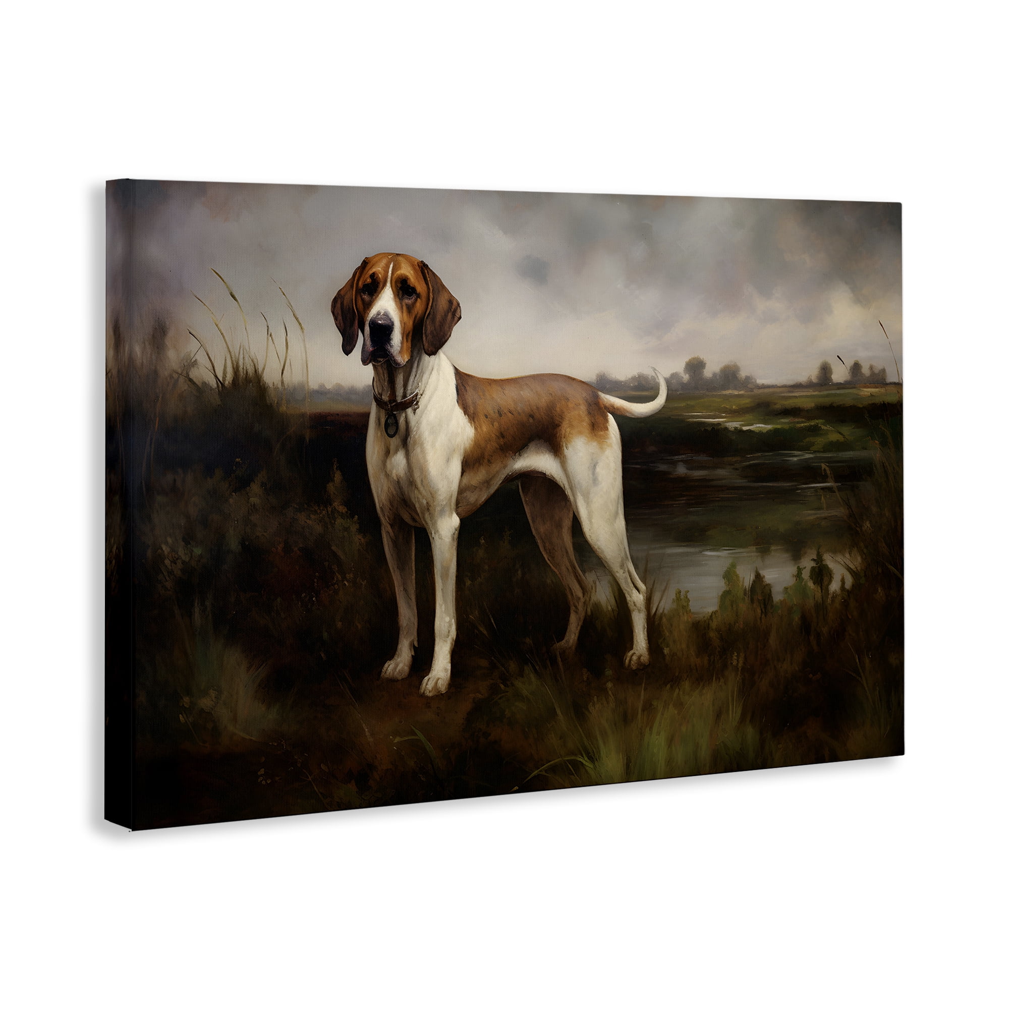 Stupell Industries On The Hunt Landscape Landscape Painting Gallery Wrapped Canvas Art Print Wall Art, 24 x 16