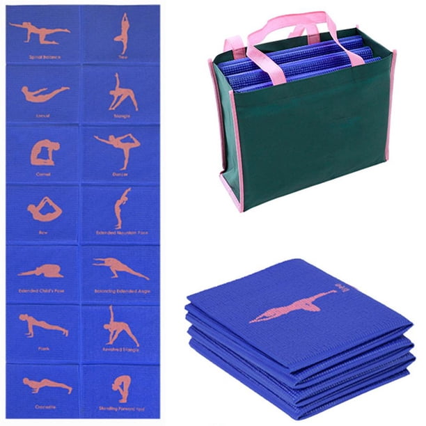 Esterilla De Yoga, Esterilla De Ejercicio Antideslizante Gruesa Plegable Para Principiantes, Esterilla De Viaje Portátil Para Pilates Con Bolsa De Transporte Sweethay OD015000-01