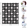 thumbnail image 4 of Black Play Ball Baseball Pattern Blanket,Comfortable Soft Lamb Wool Throw Blanket,All Season,Warm Lightweight Blankets for Sofa Bed Couch Living Room Chair,30"x40", 4 of 4