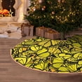 thumbnail image 6 of Daiia Yellow Butterflies Drawing Merry Christmas Tree Skirt , Xmas Large Lace-up Tree Skirt, Santa Snowflakes Rustic Home Decorations New Year Party Farmhouse Decor-36", 6 of 7
