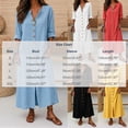 thumbnail image 6 of qafoshin Fall Dresses for Women V Neck Button Down Loose Dress Solid Color Casual Long Dress, 6 of 6