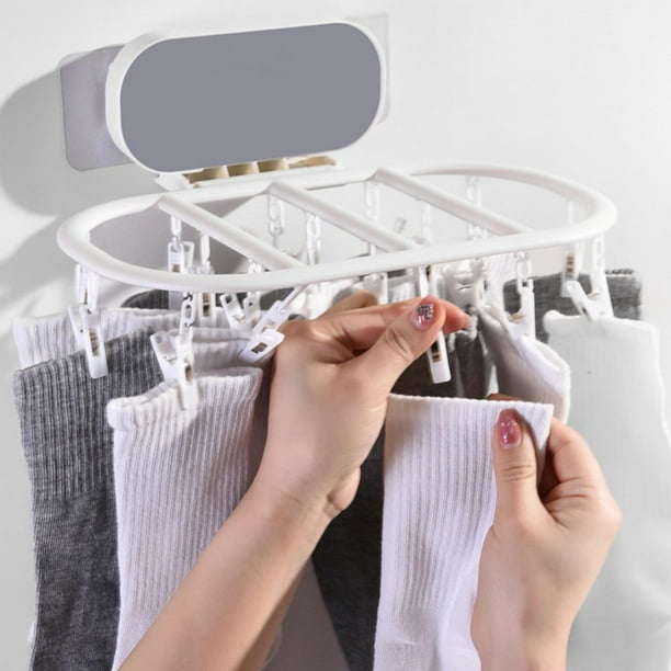 Foldable Clothes Hanger Washing Airer Multi Clip Hanger Household Multifunctional Storage