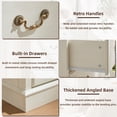 thumbnail image 4 of Joaxswe 47'' Tall 6 Drawer Dressers for Bedroom, Modern Wood Chest of Drawers for Living Room, Bedroom, White, 4 of 8