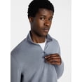 thumbnail image 4 of Athletic Works Men's Scuba Knit Quarter Zip Sweatshirt, Sizes S-3XL, 4 of 5