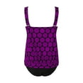 thumbnail image 5 of Hessimy Tankini Tops For Women Twist V Neck Swimsuits for Big Busted Ruched Tummy Control Bathing Suits Top(Z013-Purple,3XL), 5 of 5