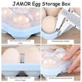 thumbnail image 3 of Caja de almacenamiento de huevos de 10 rejillas, caja de protección de huevos para refrigerador, contenedor portátil para transportar huevos para acampar y picnic (2 piezas), 3 of 6