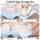thumbnail image 3 of Caja de almacenamiento de huevos de 10 rejillas, caja de protección de huevos para refrigerador, contenedor portátil para transportar huevos para acampar y picnic (2 piezas), 3 of 6