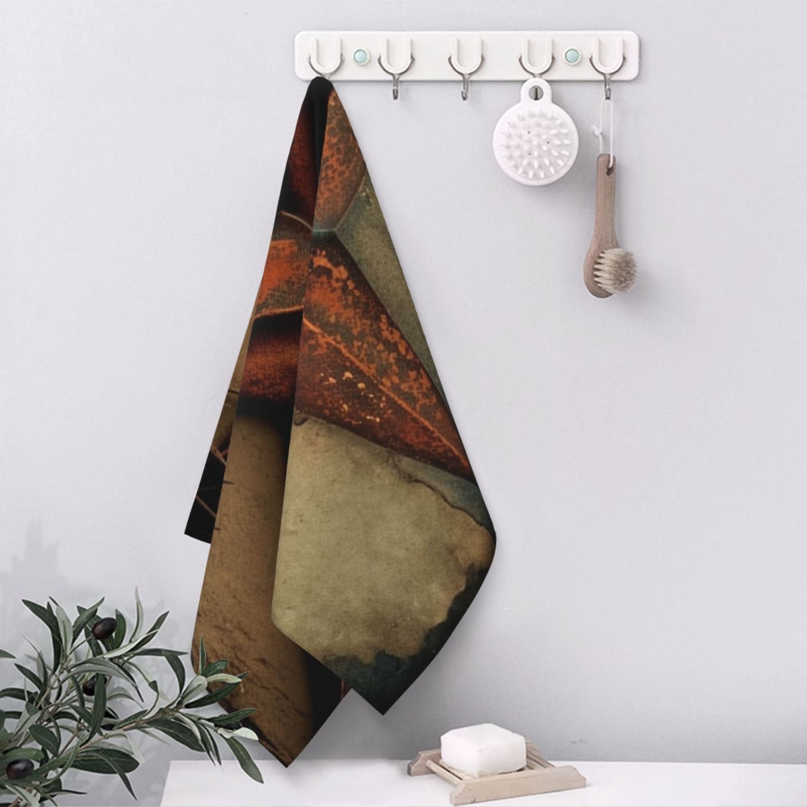 Rusty Stars Primitive Country Rustic Vintage 27.5" x 16" Ultra Soft Hand Towel, Face Wash Cloth for Bathroom, Gym, Travel, Pool