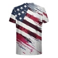 thumbnail image 5 of Blusas y camisas de manga corta y cuello redondo para hombre. Blusas de manga corta con cuello redondo y estampado del Día de la Independencia para hombre. Blusa para hombre., 5 of 5