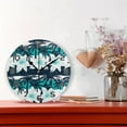 thumbnail image 2 of Aqua Palms Tree Wall Clock Round Vintage Silent Non Ticking Battery Operated Accurate Arabic Numerals Design for Home Kitchen Living Room Bedroom Inch, 2 of 5
