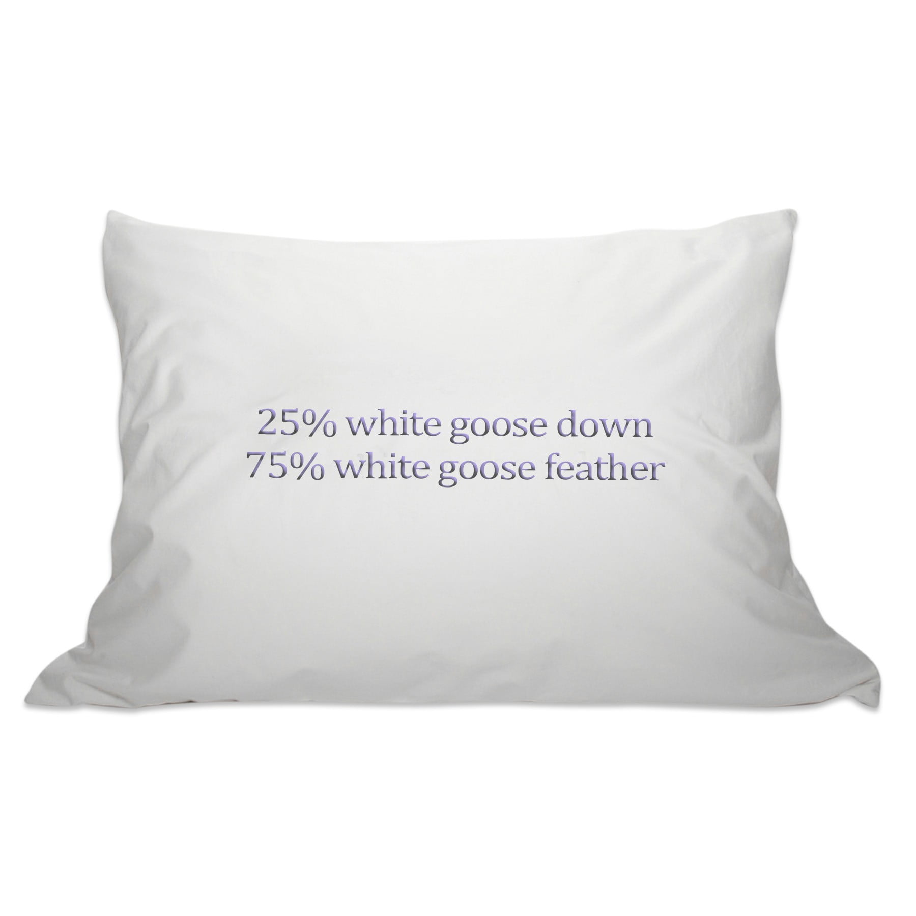 Down Pillow - 25/75 Goose Down And Feather Pillow - White ...
