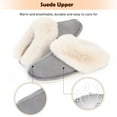 thumbnail image 4 of WALL QMER Womens Slippers Cozy Warm Winter Slip On House Shoes Fluffy Soft Memory Foam Comfy Faux Fur Plush Anti-Skid Indoor/Outdoor, 4 of 8