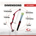 thumbnail image 3 of Genesis Archery Left-Handed Compound Bow Archery Kit, Red (5 Pack), 3 of 11