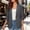 *Gray, variant on ClodeEU Women's Lapel Long Sleeve Roll Up Single Button Blazer Jacket,Casual Loose Fit Office Coat Black,Women's Plus L