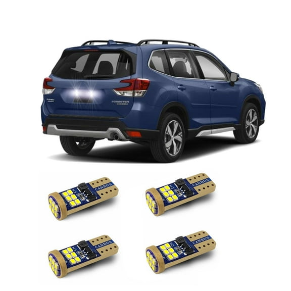 4PC T10 LED Canbus License Plate Light Bulb for 1998-2020 Subaru Forester 18SMD White