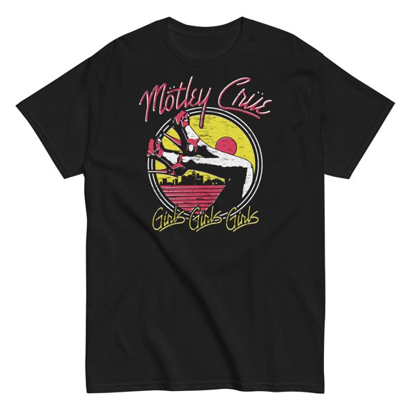 Motley Crue - Sunset Girls Unisex T-Shirt - Black - Small