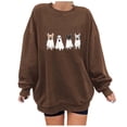 thumbnail image 1 of Chandail en Molleton d'Automne pour Femmes Col Rond Manches Longues Chandail-Over Blouses Coupe Décontractée Thermique en Polaire Chandails en Molleton Athlétiques Extensibles Ultra Doux Texturés Tendance Hiver 2025, 1 of 3