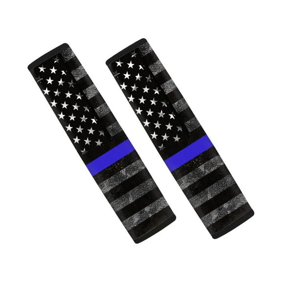 Jeiento American Police Flag Car Seat Belt Covers 2 Pack Car Seat Belt Pads Cover Comfortable Seat Belt Cushion Shoulder Strap Interior Auto Accessories Decor Fit for SUV Sedan