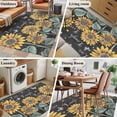 thumbnail image 6 of Sunflowers Rustic Area Rugs 2.7x5 for Living Room, Spring Summer Pastoral Flowers Black Non Slip Washable Rug Runner, Low Pile Indoor Floor Carpet Mat Bathroom Rugs for Bedroom, Kids Room, 6 of 9