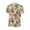 thumbnail image 6 of Wukai Tropical Leaves Flower Print Men's Short-Sleeved Mesh T-Shirt,Quick-Dry Short Sleeve Workout T-Shirt-X-Large, 6 of 8