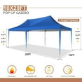 thumbnail image 3 of Hoteel 10x20 Pop up Canopy Gazebo,Outdoor Canopy Tent with 6 Removable Sidewalls,Easy up Sun Shade UV Blocking Waterproof Outdoor Tent for Backyard,Parties,Wedding,Birthday,BBQ,Light Blue, 3 of 10