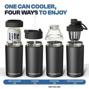 Frost Buddy Universal Can Cooler - Fits all - Stainless Steel Can Cooler for 12 oz & 16 oz Regular or Slim Cans & Bottles - Stainless Steel