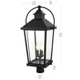 thumbnail image 2 of Elegant Lighting Luz 27 inch Outdoor Post light in Black, 2 of 6