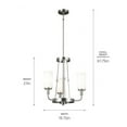 thumbnail image 3 of 3 Light Mini Chandelier In Homestead Style-21 Inches Tall And 19.75 Inches Wide-Textured Black Finish    -Traditional Installation Kichler Lighting, 3 of 9