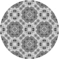 thumbnail image 1 of Ahgly Company Indoor Round Patterned Smokey Gray Area Rugs, 3' Round, 1 of 6
