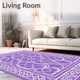 thumbnail image 2 of ODIKA 6'x9' Machine Washable Non-Slip Area Rug, Labyrinth Artisan High Traffic Rug with Pad, Purple, 665352, 2 of 8