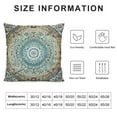 thumbnail image 6 of PIKWEEK  Moroccan Throw Pillow Cushion Cover, Ottoman Mosaic Art Pattern Oriental Floral Forms Antique Scroll Ceramic Boho, Decorative Square Accent Pillow Case,Cream Turquoise 2pc, 6 of 6