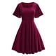 thumbnail image 1 of Vestido Talla Extra Terciopelo Manga Campana Rosegal  vestidos vintage tallas grandes, 1 of 5
