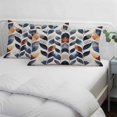 thumbnail image 4 of Navy Blue Burnt Orange Body Pillow Cover, Pillowcase Protectors with Zipper, Breathable Decorative Throw Pillow Case Cover, Botanical Palm Leaf Abstract Pillow Shams for Couch Sofa 24x36Inch, 4 of 8