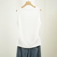 thumbnail image 5 of Plus Size Tank Tops for Women Ribbed Cotton Round Neck Wrap Camisole Tops Summer Tops, 5 of 9