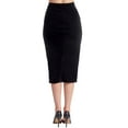 thumbnail image 2 of Tia Skirt - Women's Stretch velvet pencil skirt (teal), 2 of 3