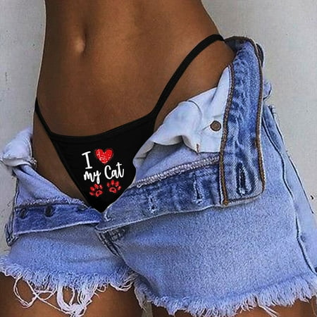 

Ykohkofe Women s Funny Printing Plus Size Solid Color High Waist Physiological Underwear