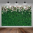thumbnail image 2 of Flower Wall Wedding Backdrop White Pink Floral Blossom Bridal Shower Photography Background Green Leaves Plant Spring Nature Birthday Party Decorations Banner Supplies Photo Booth Props, 2 of 5