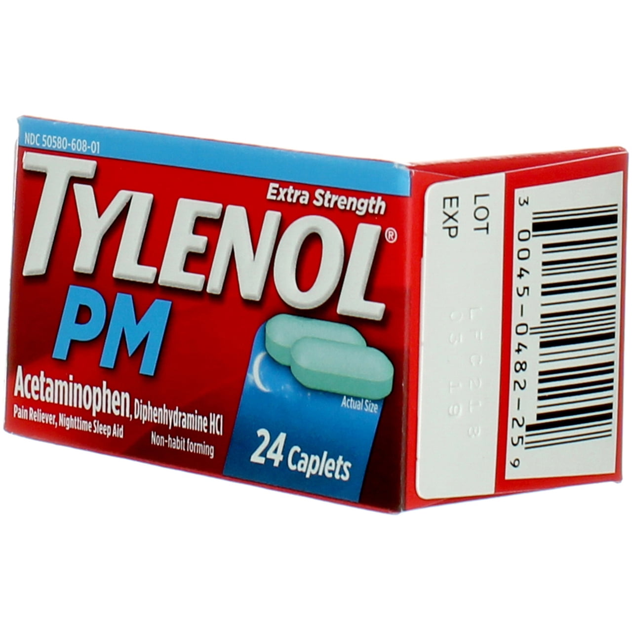 TYLENOL Extra Strength PM Caplets 24 ea (Pack of 4)