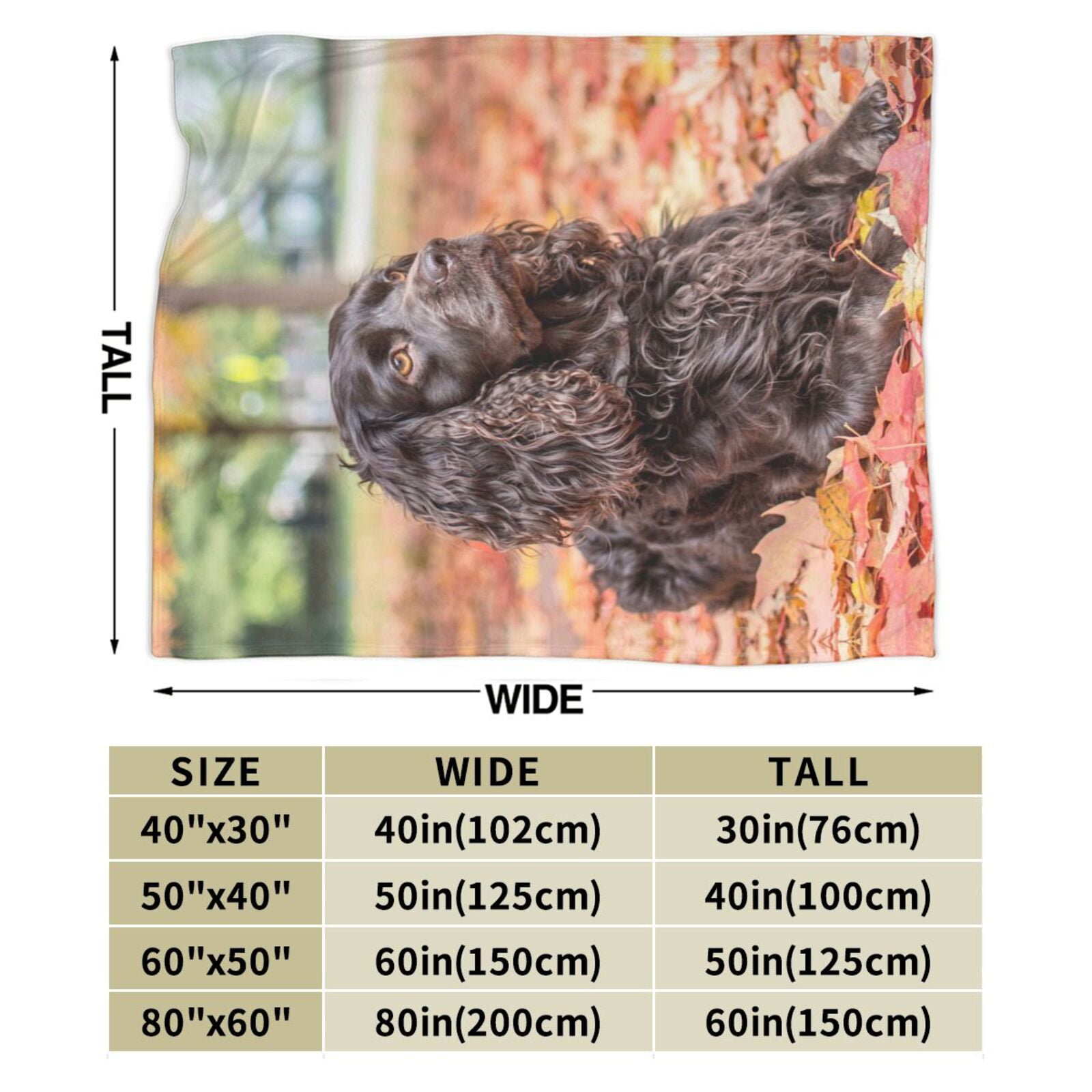Wijzvio Boykin Spaniel Dog Throw Blanket Soft Fuzzy Fleece Blanket For Couch Bed Living Room Decoration 50"X40"