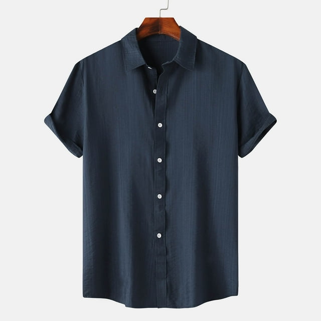 SDNall Chemise Décontractée pour Hommes à Manches Courtes et Col Rabattu, Fermeture à Boutons, Blouse Hawaïenne