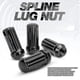 thumbnail image 3 of M14x1.5 Lug Nuts 24 Pieces 14mmx1.5 7 Spline Drive Awl Acorn Cone Lug Nuts 2inch Long Black With 2, 3 of 5