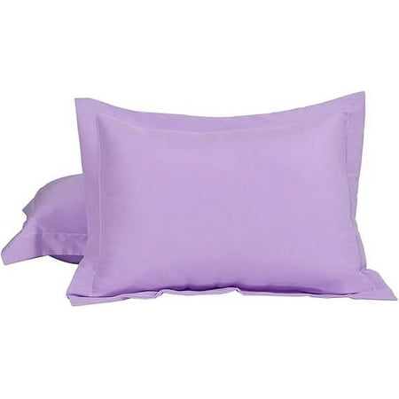 100% Egyptian Cotton Sateen Weave-Luxurious 600 Thread Count Pillow Shams | Set of 2 | Euro Size 26" x 26"(Inches) Lavender Solid.