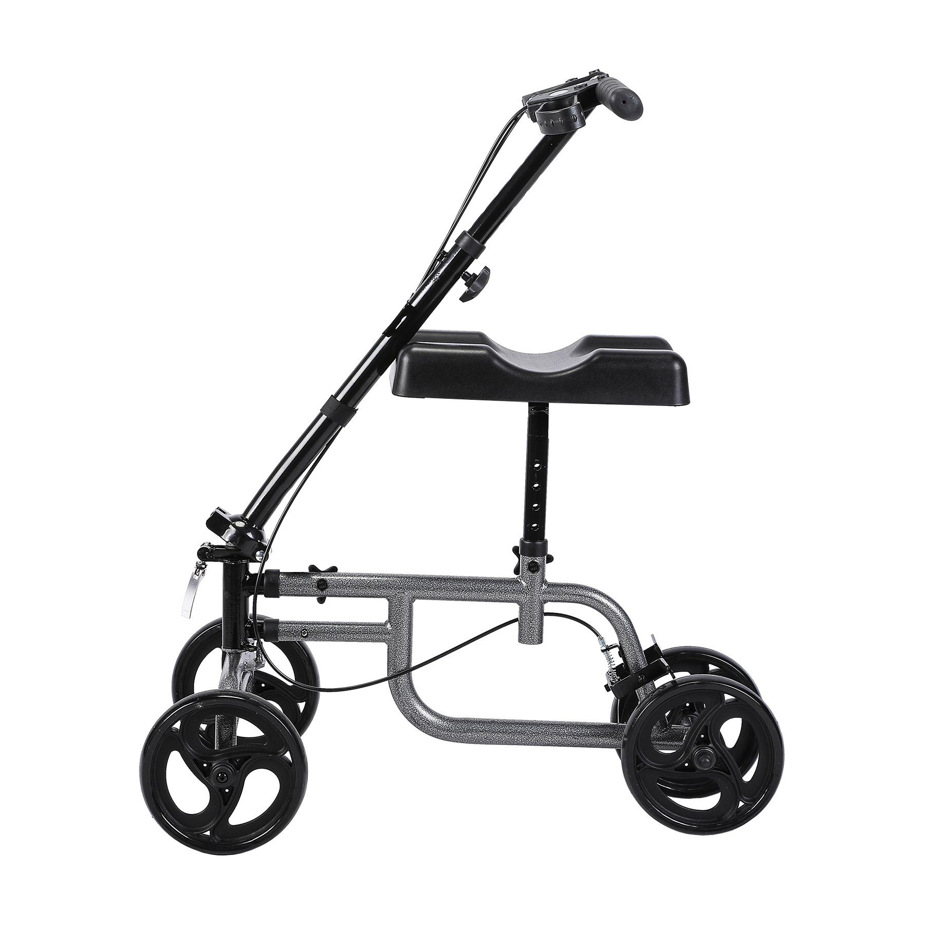 Steerable Knee Walker Knee Scooter Knee Cycle Leg Walker w/Storage Basket, 300 LB. Load Capacity