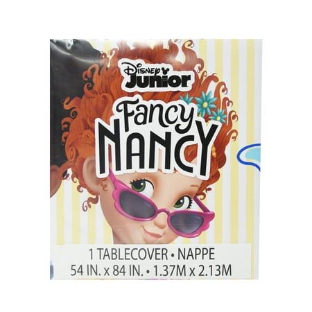 Disney Fancy Nancy Plastic Party Tablecloth, 84 x 54in