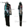 thumbnail image 5 of Disfraz de cosplay de Anime Mikuo, versión masculina, color verde, cualquier tamaño, hecho a medida, conjunto completo, chaquetas negras personalizadas perfectas con pelucas verdes, 5 of 5