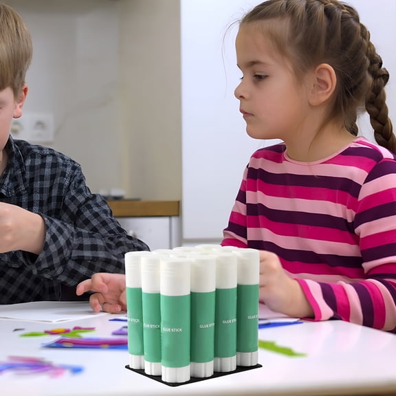 CCOCC Glue Sticks Bulk Pack | All Purpose White Glue | 0.32 oz Each | 12 Count | Smoothness Application | Clear Dry | Crafts DIY Office Home Use | Multi-Surfaces | Multicolor | 3.15x0.78in