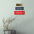 thumbnail image 5 of PLEASE USE OTHER DOOR Sign - (Right Arrow) (Red) - Small 2" x 6", 5 of 5