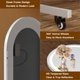 thumbnail image 6 of Hasipu 67" x 40" Arched Full Length LED Mirror with Wheels, Dimmable Lighted Home Gym Mirror, 3 Color Temperatures & Adjustable Brightness, Rolling Floor Mirror for Bedroom, Yoga Studio, Home Gym, 6 of 7