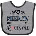 thumbnail image 3 of Inktastic My Meemaw Loves Me Girls Girls Baby Bib, 3 of 4