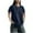 Navy, variant on Uaswgudfs Women's Casual Classic Crew Neck Loose Fit Wool Short Sleeve Blouse Top